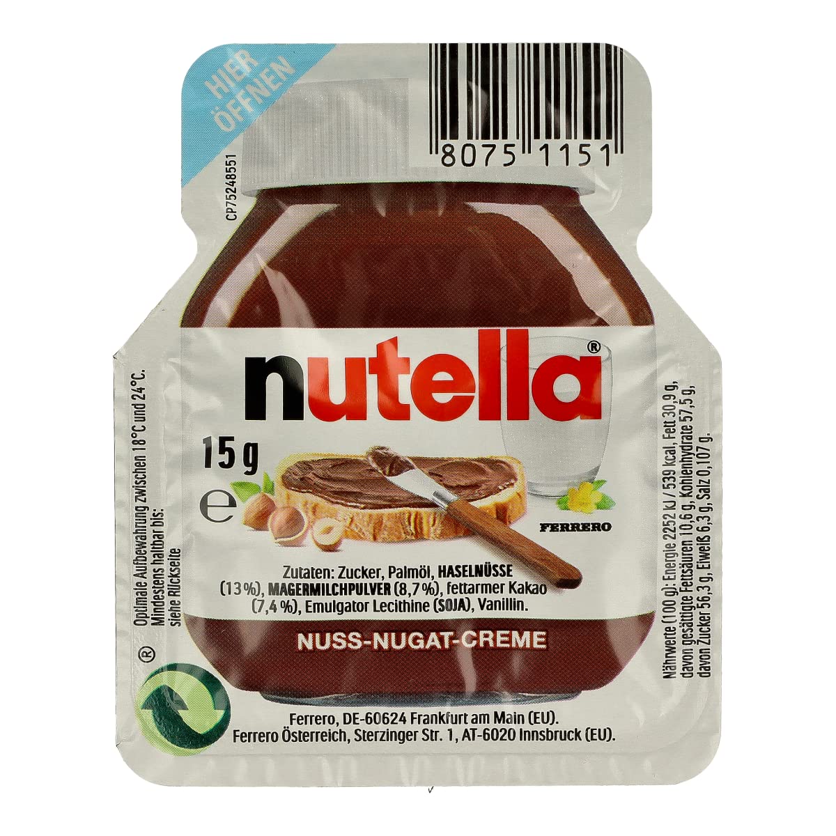 NUTELLA POTS (15gr) x 120