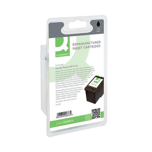 Q-CONNECT REMANUFACTURED INKJET CARTRIDGE BLACK FOR HP C9351AE C9351AE-COMP