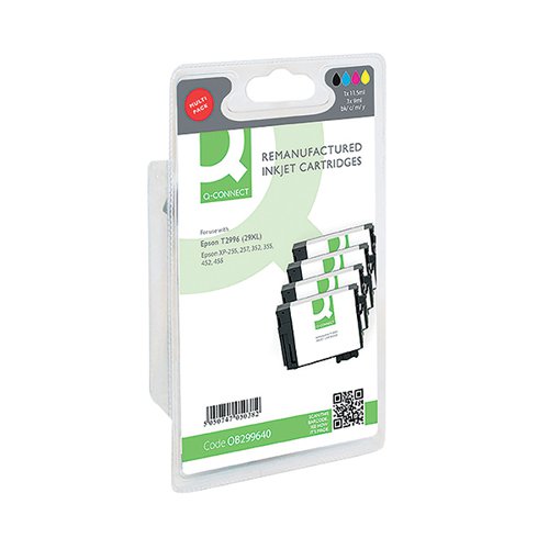 Q-CONNECT EPSON 29XL REMANUFACTURED INKJET CARTRIDGE HIGH YIELD CMYK MULTIPACK T299640-COMP