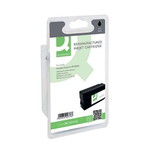 Q-CONNECT REMANUFACTURED INKJET CARTRIDGE BLACK FOR HP CN045AE CN045AE-COMP