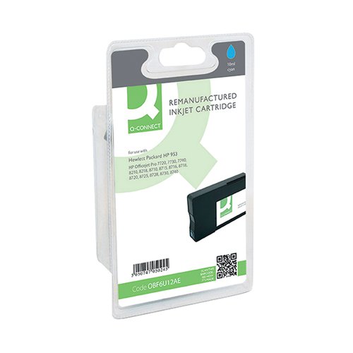 Q-CONNECT REMANUFACTURED INKJET CARTRIDGE CYAN FOR HP F6U12AE F6U12AE-COMP
