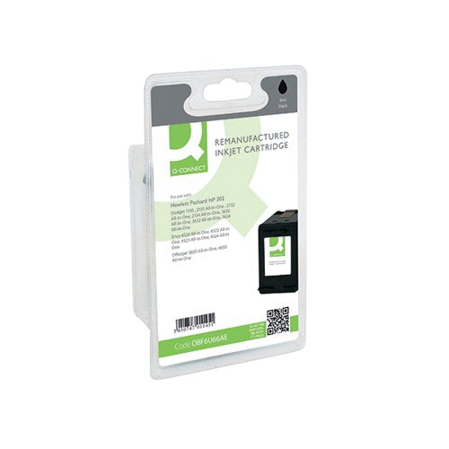 Q-CONNECT REMANUFACTURED INKJET CARTRIDGE BLACK FOR HP F6U66AE F6U66AE-COMP