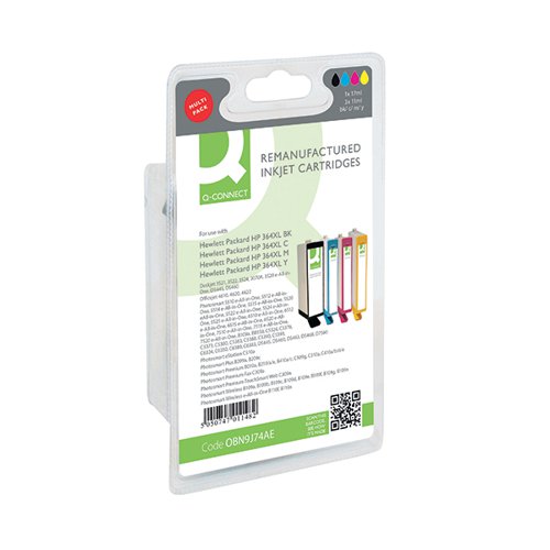 Q-CONNECT REMANUFACTURED INKJET CARTRIDGE CMYK FOR HP N9J74AE N9J74AE-COMP