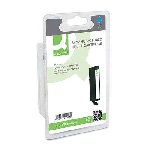 Q-CONNECT REMANUFACTURED INKJET CARTRIDGE CYAN FOR HP T6M03AE T6M03AE-COMP