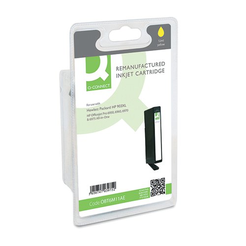 Q-CONNECT REMANUFACTURED INKJET CARTRIDGE YELLOW FOR HP T6M11AE T6M11AE-COMP