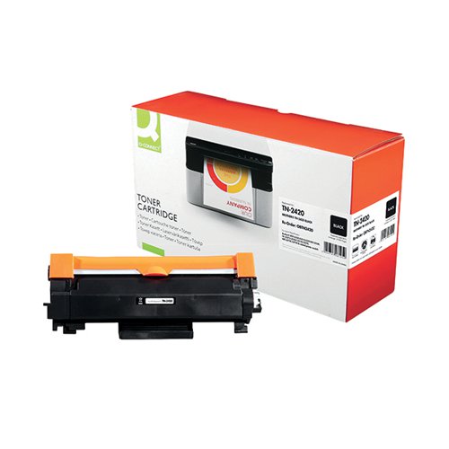 Q-CONNECT BROTHER TN-2420 REMANUFACTURED TONER CARTRIDGE BLACK TN-2420-COMP