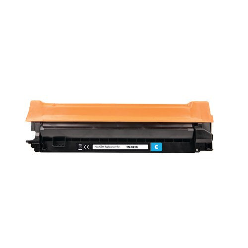 Q-CONNECT BROTHER TN-421C COMPATIBLE TONER CARTRIDGE STANDARD YIELD CYAN TN-421C-COMP