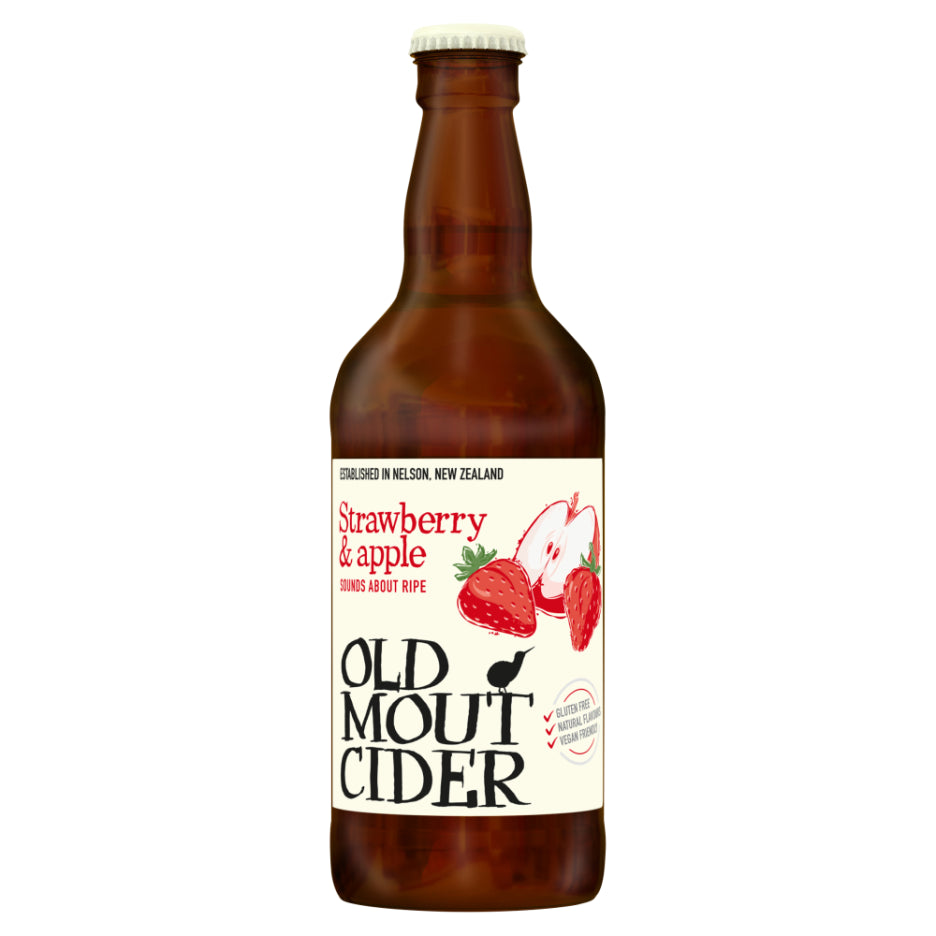 OLD MOUT CIDER STRAWBERRY APPLE BOTTLES (500ml) x 12