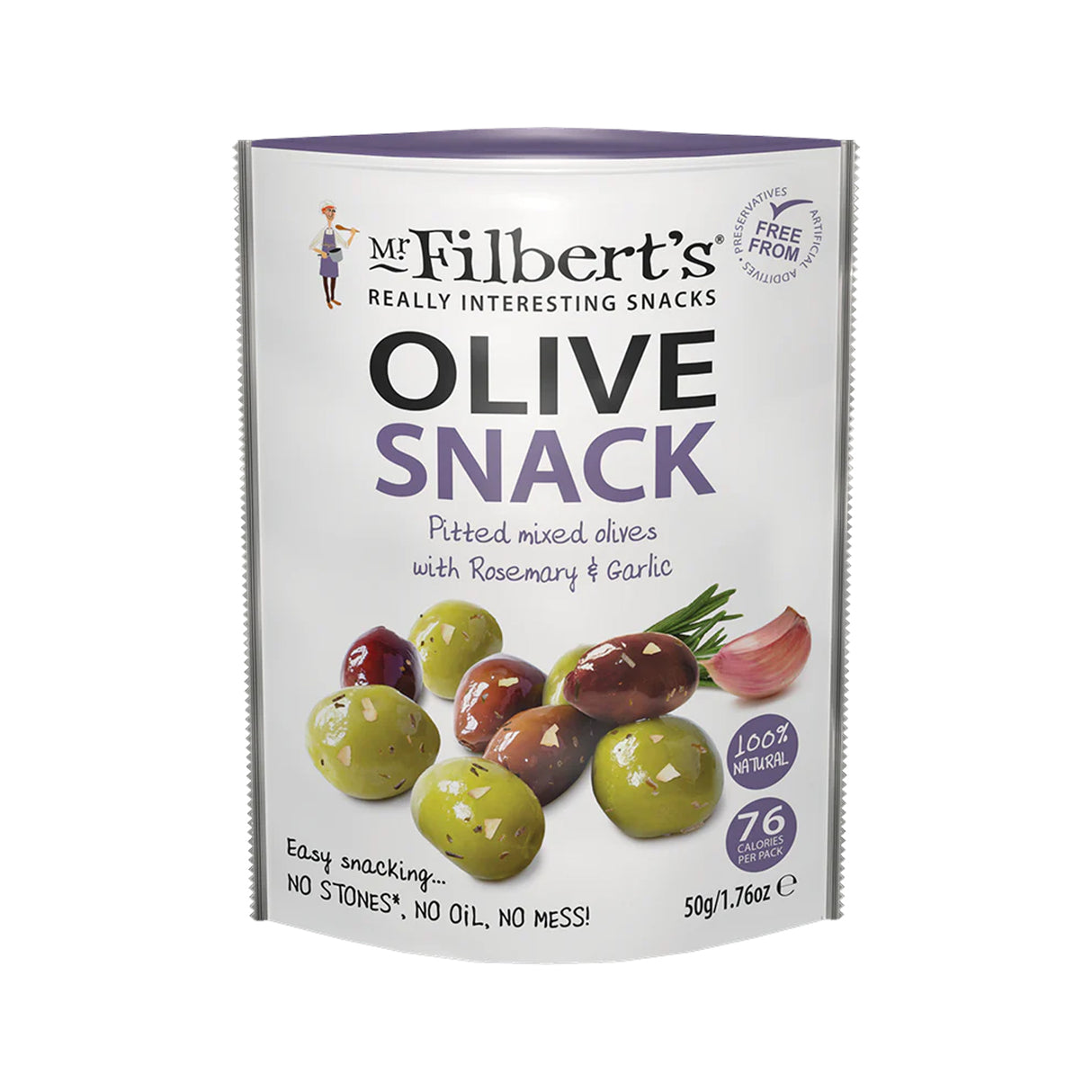 MR FILBERTS MIXED OLIVES WITH ROSEMARY & GARLIC (50g) x 12