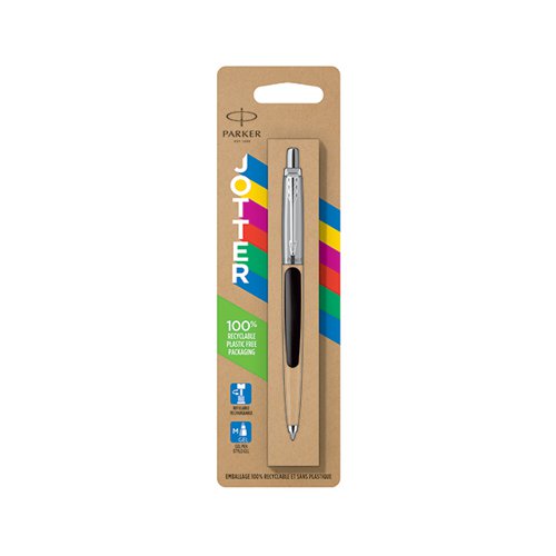 PARKER JOTTER ORIGINALS GEL PEN BLACK BARREL BLUE INK 214049