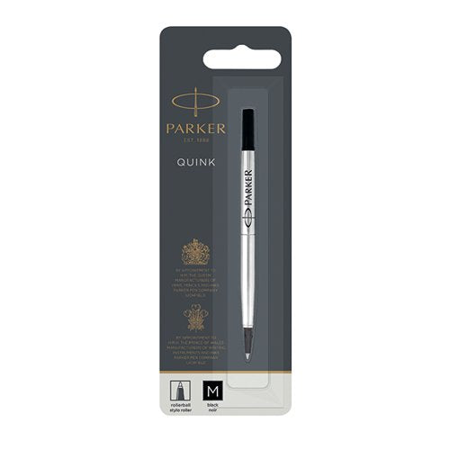PARKER ROLLERBALL REFILL MEDIUM BLACK (PACK OF 12) S0881230