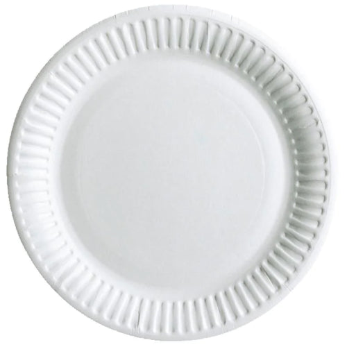 7in LINED BOARD/PAPER PLATES WHITE (100-pack) x 10