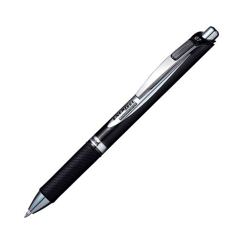 PENTEL ENERGEL PERMANENT SECURITY PEN MEDIUM BLACK (PACK OF
