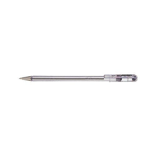 PENTEL SUPERB BALLPOINT PEN FINE BLACK (PACK OF 12) BK77-A