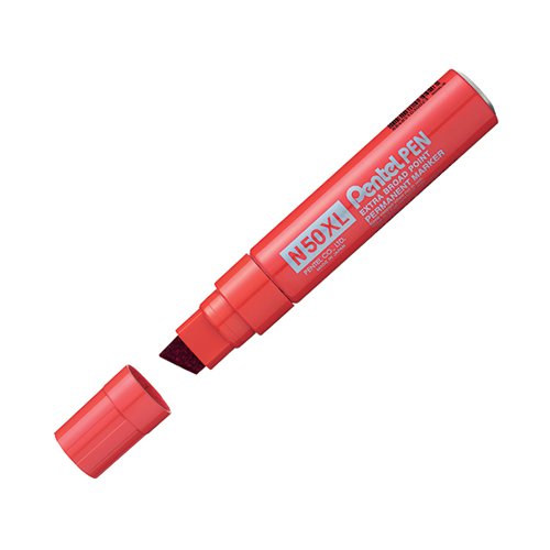 PENTEL N50XL MARKER CHISEL TIP RED (PACK OF 6) N50XL-B