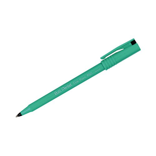PENTEL BALL ROLLERBALL PEN MEDIUM BLACK (PACK OF 12) R50-A