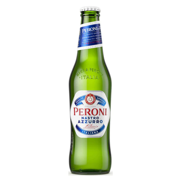 PERONI NASTRO AZZURO BEER - GLASS BOTTLES (330ml) x 24