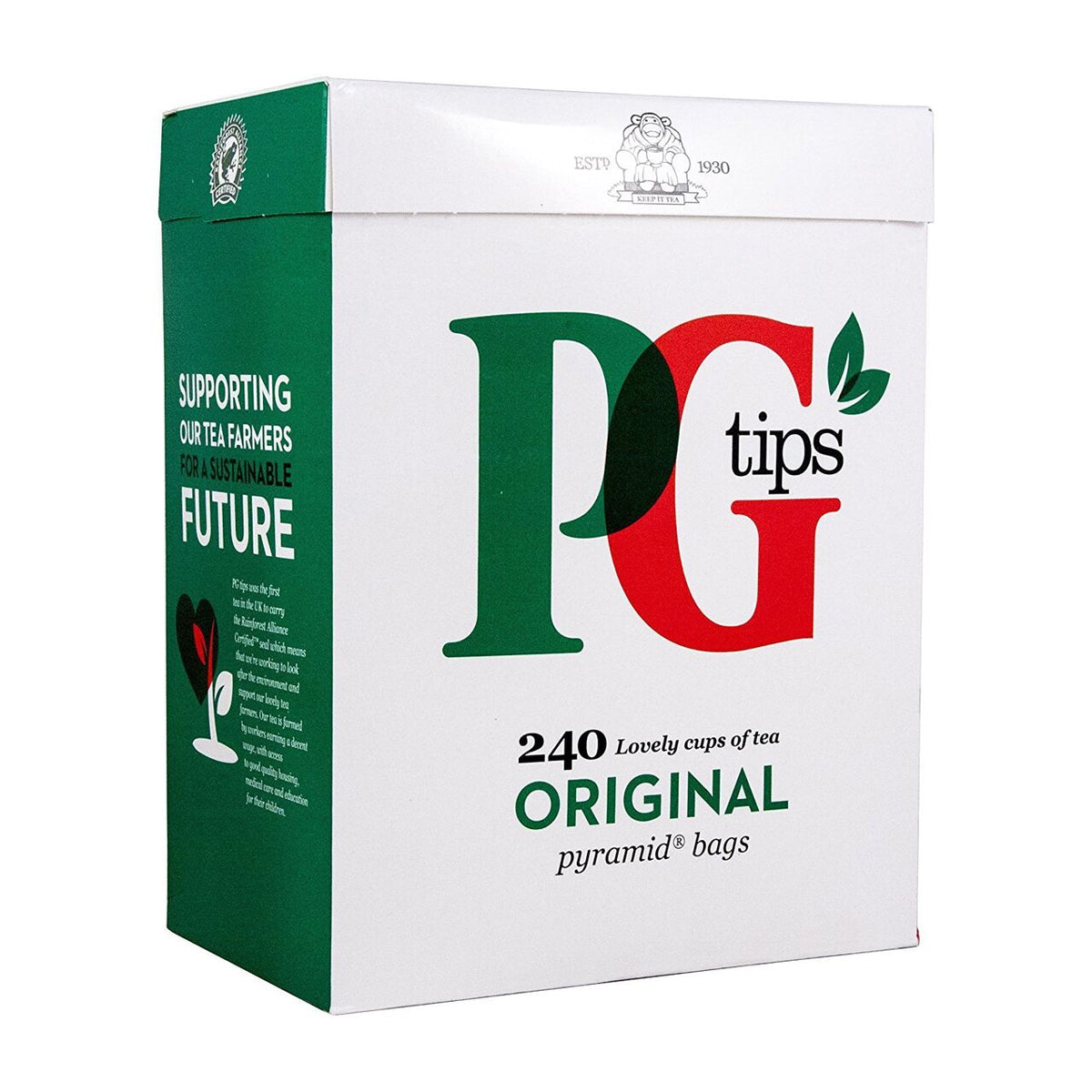PG TIPS PYRAMID TEA BAGS 240 bags x 4 Zepbrook