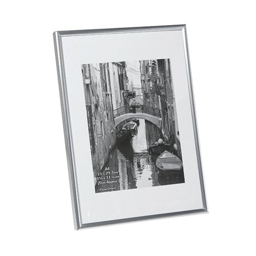 HAMPTON FRAMES BACKLOADING CERTIFICATE FRAME A4 SILVER A4MARSIL-NG
