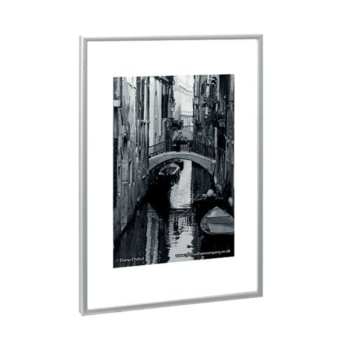 HAMPTON FRAMES CERTIFICATE FRAME BRUSHED ALUMINIUM A4 PAAFA4B