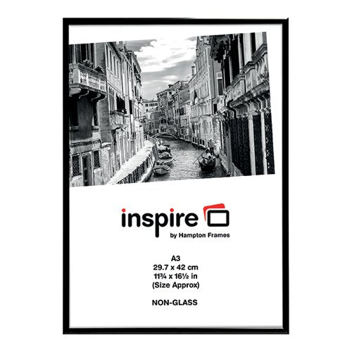 HAMPTON FRAMES ALUMINIUM CERTIFICATE FRAME A3 BLACK PAAFA3B-BLK