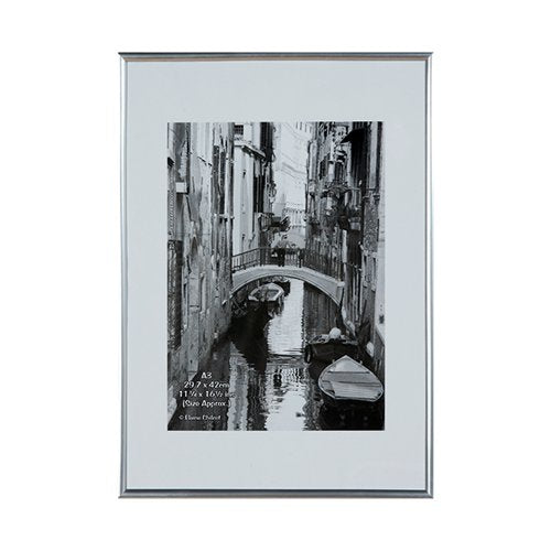 HAMPTON FRAMES BACKLOADING CERTIFICATE FRAME A3 SILVER A3MARSIL