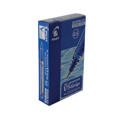 PILOT V5 GRIP LIQUID INK ROLLERBALL 0.3MM BLUE (PACK OF 12)
