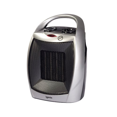 IGENIX CERAMIC FAN HEATER 1800W SILVER IG9030