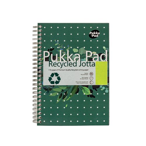 PUKKA PAD RECYCLED RULED WIREBOUND NOTEBOOK 110 PAGES A5 (3