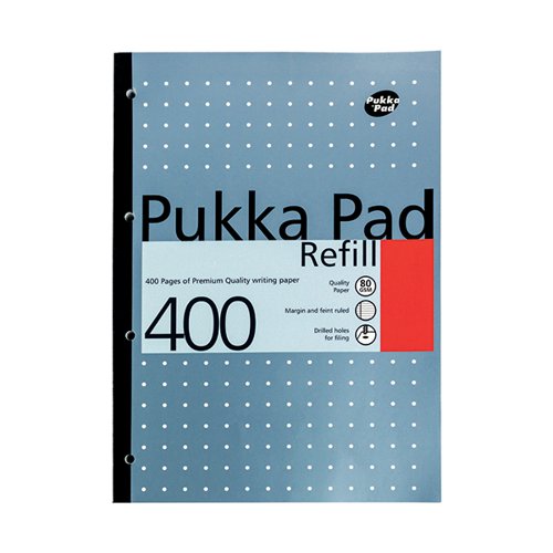 PUKKA PAD RULED METALLIC FOUR-HOLE REFILL PAD SIDE BOUND 400