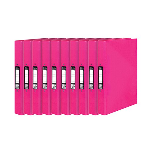 PUKKA BRIGHTS RINGBINDER A4 PINK (10 PACK) BR-7772