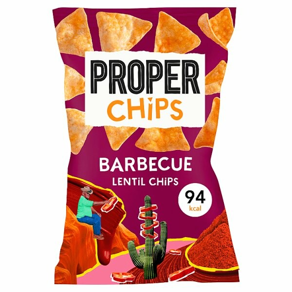 PROPERCHIPS BARBECUE LENTIL CHIPS (20g) x 24