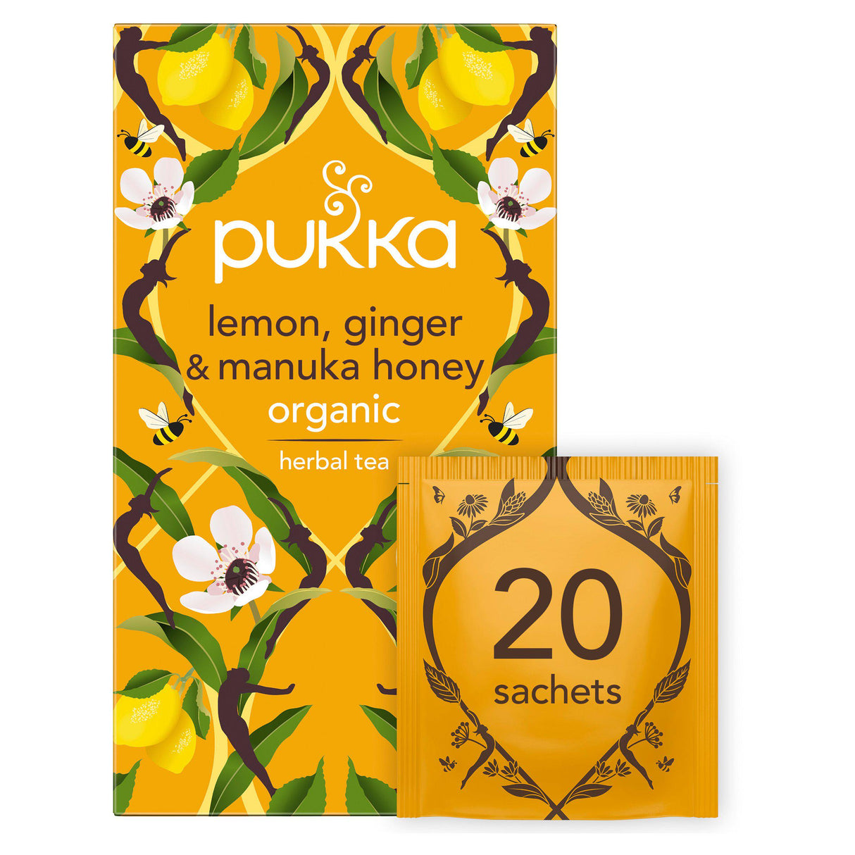 PUKKA LEMON, GINGER & MANUKA HONEY TEA (20 bags)