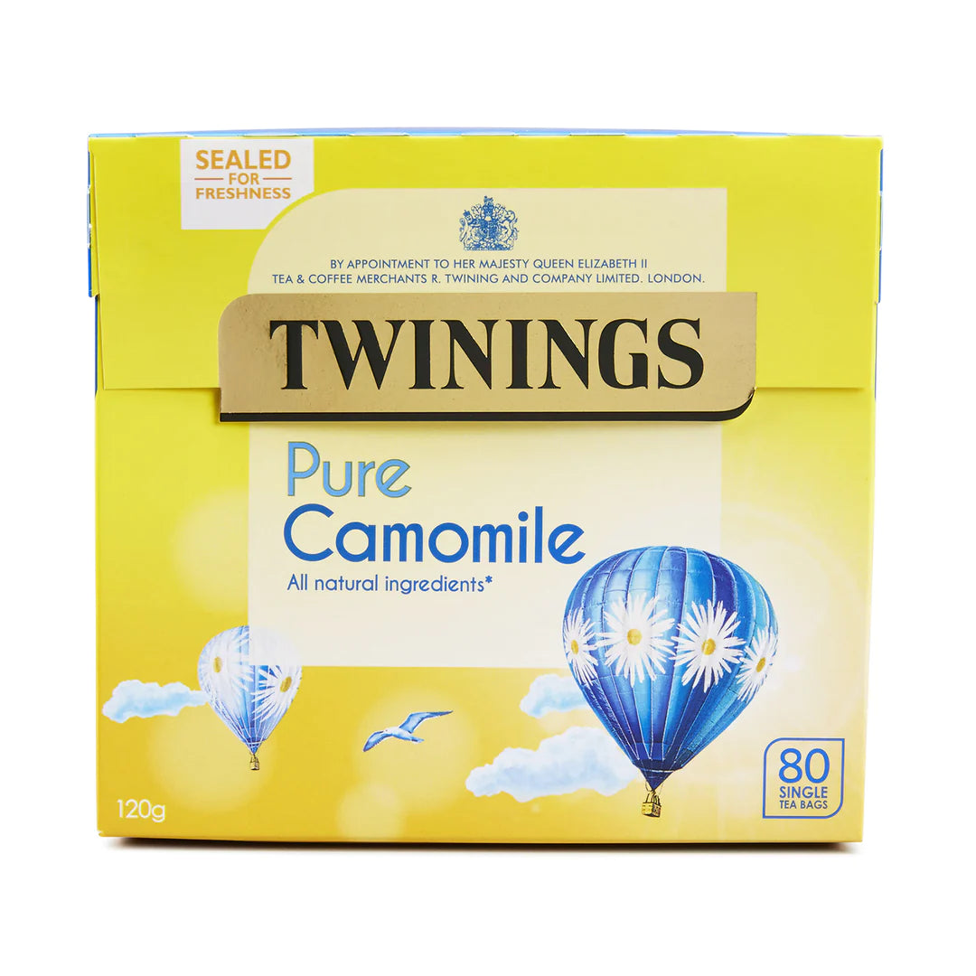 TWININGS PURE CAMOMILE LOOSE TEA BAGS (80 bags) x 4