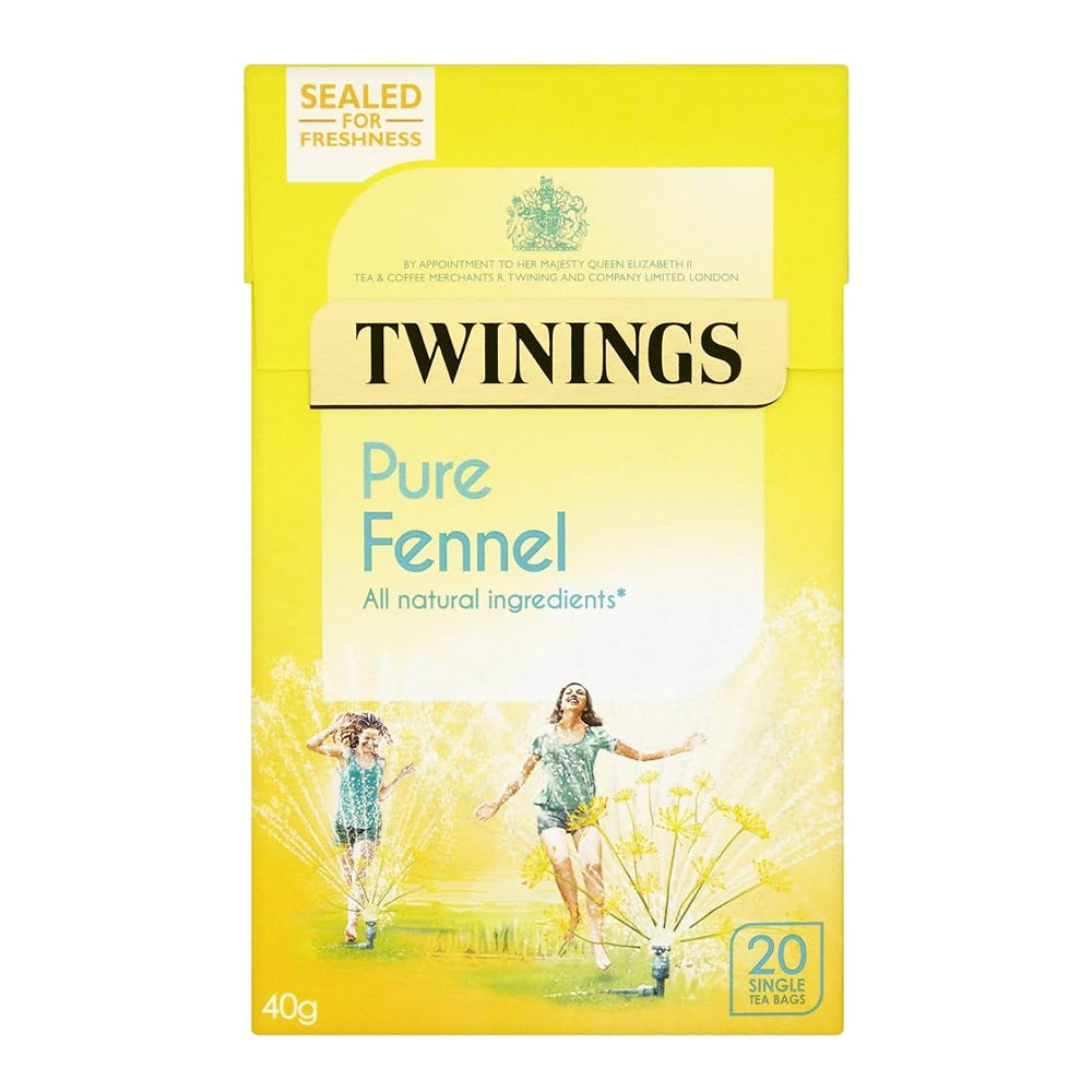 TWININGS PURE FENNEL LOOSE TEA BAGS (20 bags) x 4