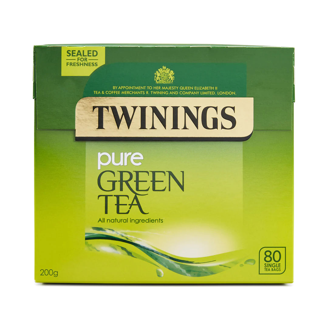 TWININGS PURE GREEN LOOSE TEA BAGS (80 bags) x 4