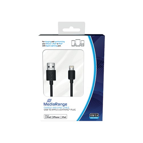 MEDIARANGE CHARGE AND SYNC CABLE USB 2.0 TO APPLE LIGHTNING