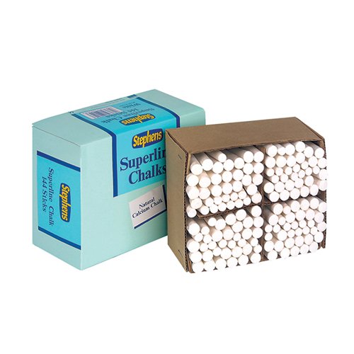 STEPHENS TAPERED CHALK STICK WHITE (144 PACK) RS522553