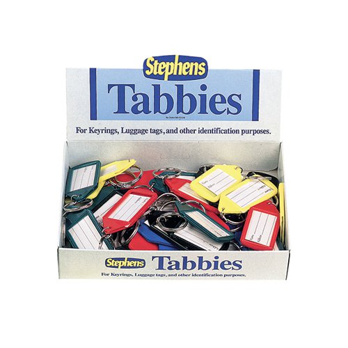 STEPHENS ASSORTED TABBIES KEYRINGS DISPLAY (PACK OF 50) RS52