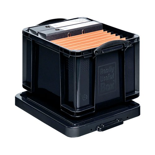 REALLY USEFUL 35L RECYCLED PLASTIC STORAGE BOX BLACK 35BLACK R