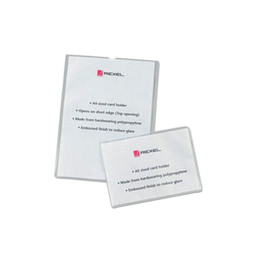 REXEL CARD HOLDERS POLYPROPYLENE A4 CLEAR (25 PACK) 12092