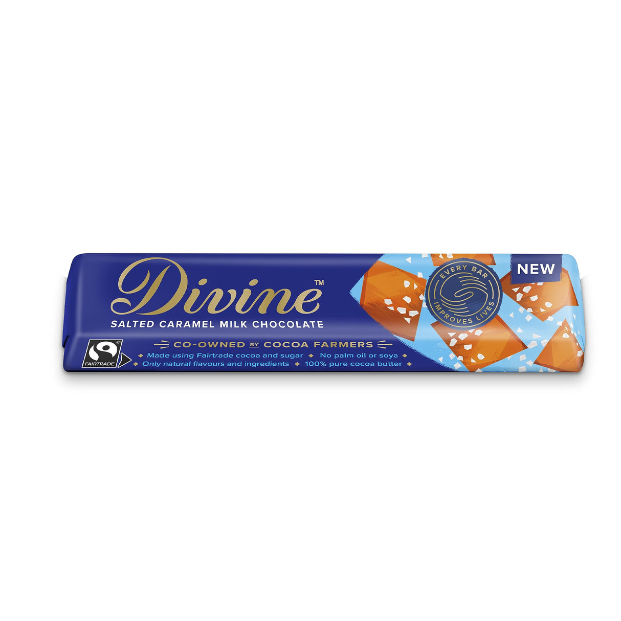 DIVINE SALTED CARAMEL CHOCOLATE BARS (35g) x 30