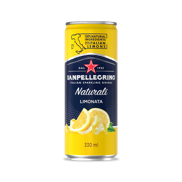 SAN PELLEGRINO SPARKLING LEMON CANS (330ml) x 24