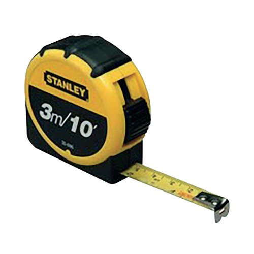 STANLEY RETRACTABLE TAPE MEASURE WITH BELT CLIP 3 METRE 0-30