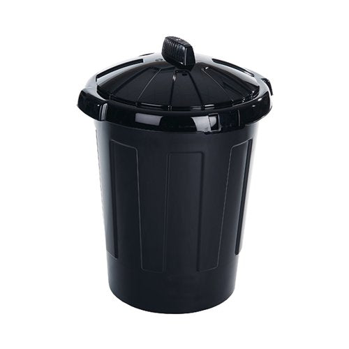 PLASTIC DUSTBIN 80 LITRE BLACK 379770