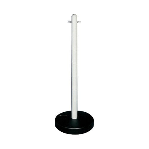 VFM WHITE FREE STANDING POST WITH CIRCULAR PLASTIC BASE 3283
