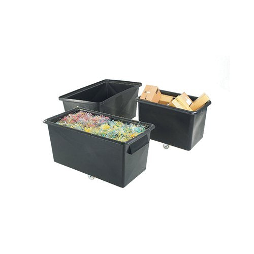 RECYCLED CONTAINER TRUCK POLY TAPERED SIDED BLACK 329063