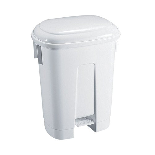 DERBY PLASTIC PEDAL BIN 60L WHITE 348011