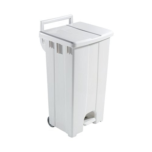 PLASTIC PEDAL BIN WITH LID 90L GREY 357001