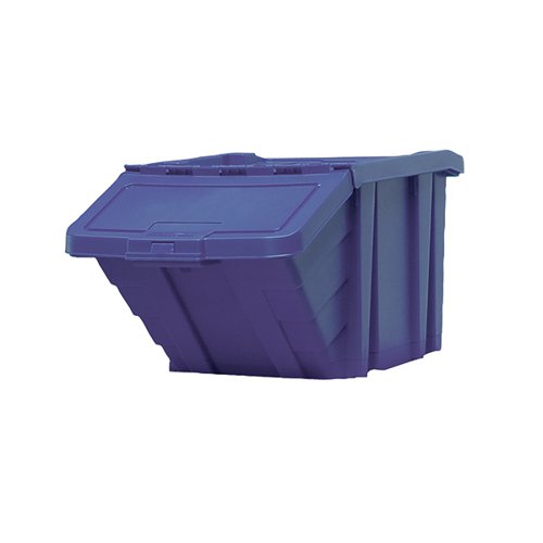 VFM BLUE HEAVY DUTY RECYCLE STORAGE BIN WITH LID 369044